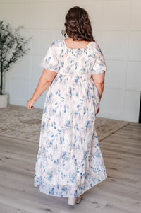 Gentle Yet Strong Balloon Sleeve Floral Dress-Dresses-Villari Chic, women's online fashion boutique in Severna, Maryland