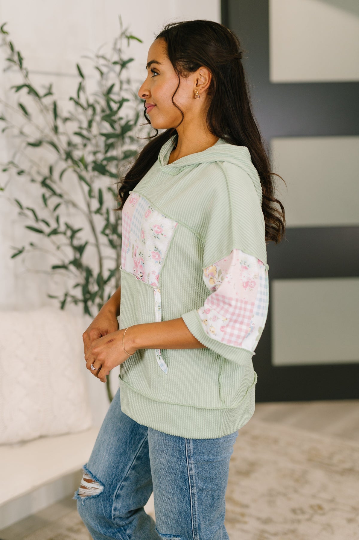 Get My Fixin' Cable Ribbed Knit Hooded Top-Womens-Villari Chic, women's online fashion boutique in Severna, Maryland