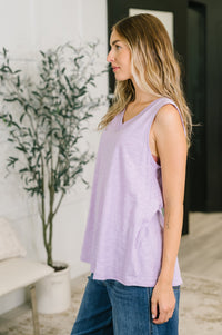 Getting Good V-Neck Tank in Lilac-Womens-Villari Chic, women's online fashion boutique in Severna, Maryland