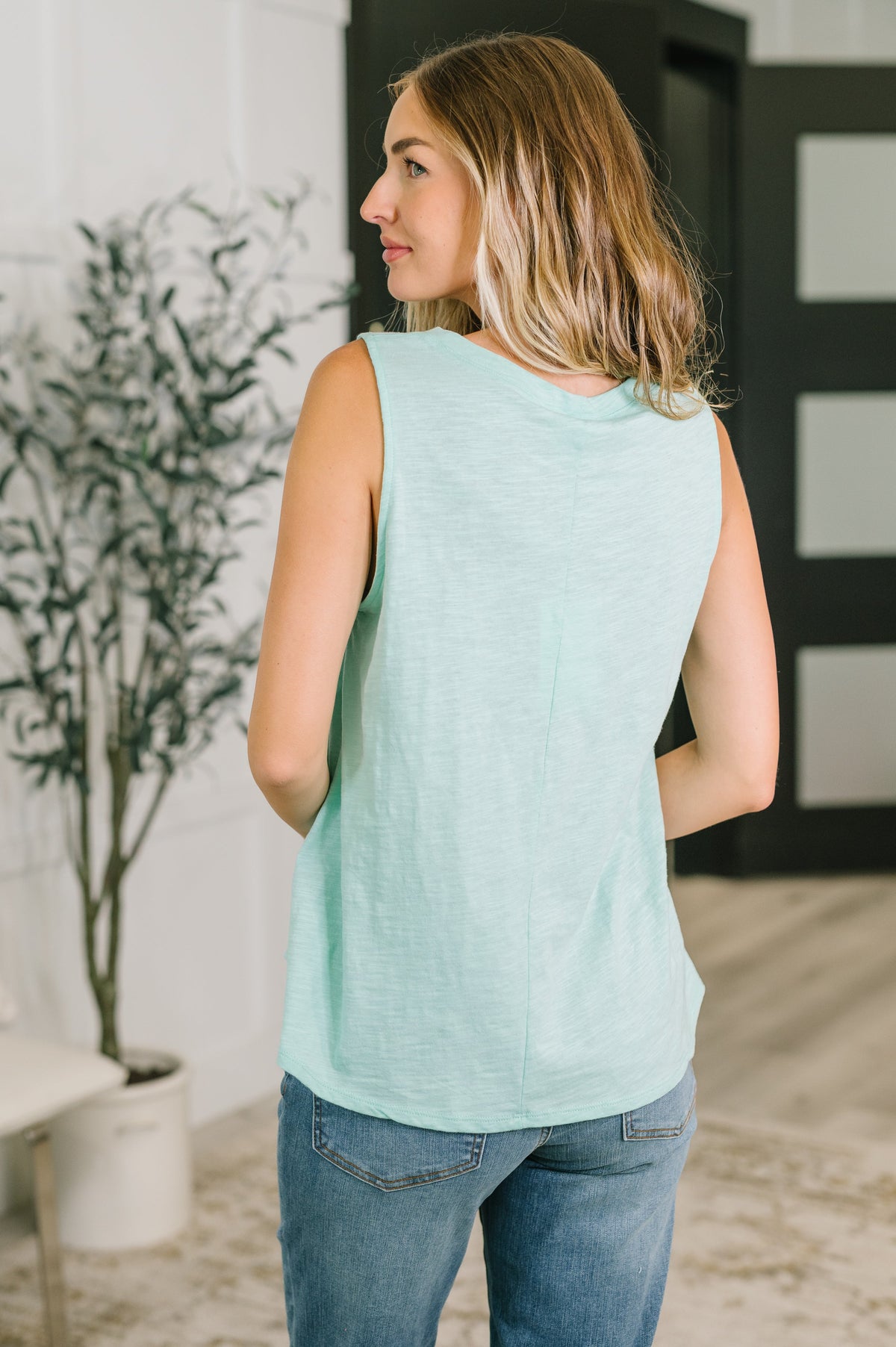 Getting Good V-Neck Tank in Mint-Womens-Villari Chic, women's online fashion boutique in Severna, Maryland