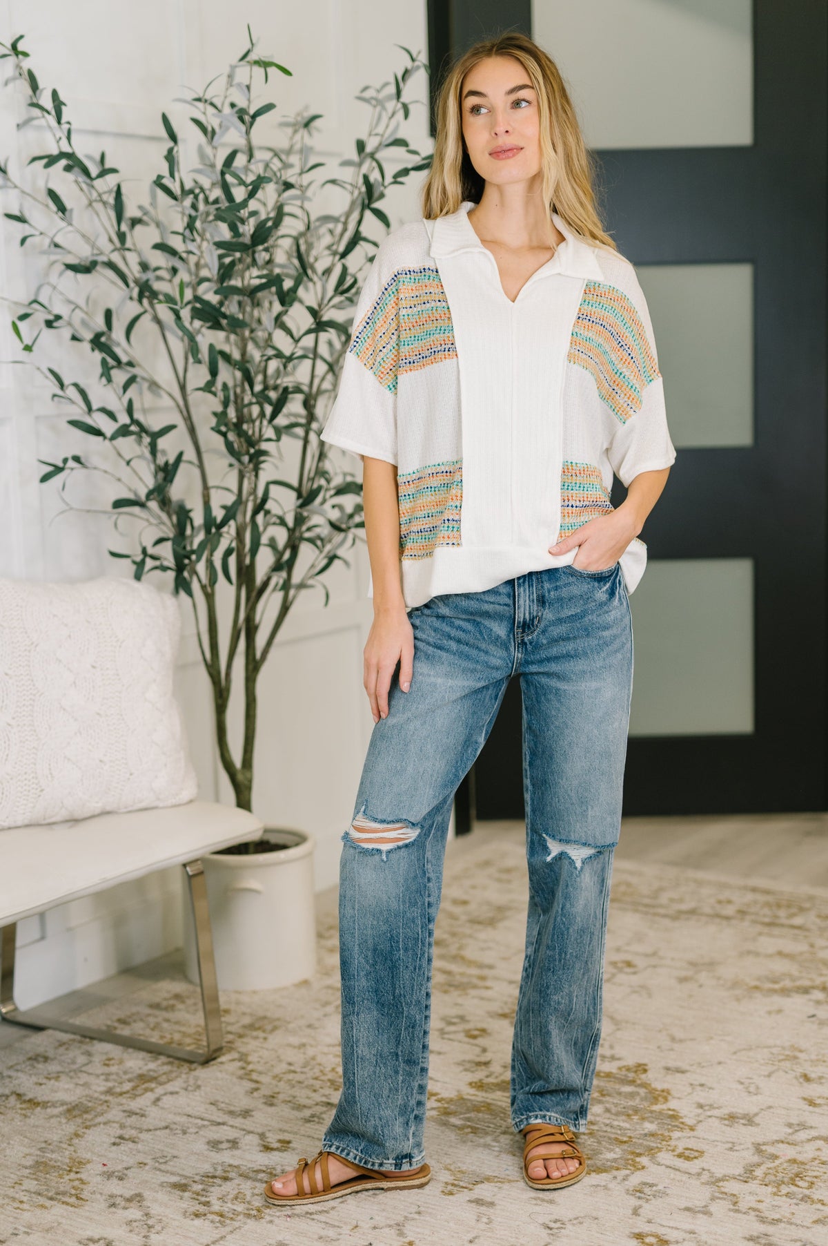 Good For Me Collared Knit Top-Womens-Villari Chic, women's online fashion boutique in Severna, Maryland