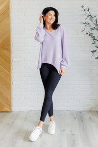 Good Things Are Coming V-Neck Top in Lavender-Tops-Villari Chic, women's online fashion boutique in Severna, Maryland