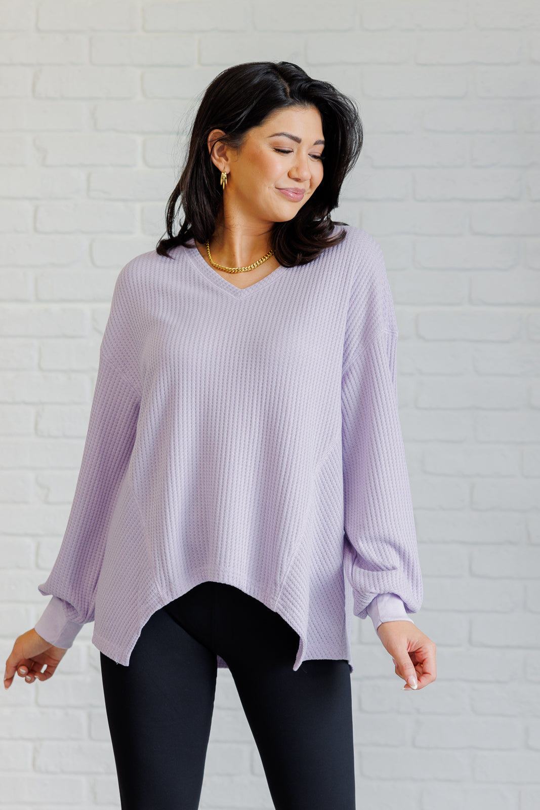 Good Things Are Coming V-Neck Top in Lavender-Tops-Villari Chic, women's online fashion boutique in Severna, Maryland
