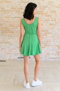 Gorgeous in Green Sleeveless Skort Dress-Dresses-Villari Chic, women's online fashion boutique in Severna, Maryland