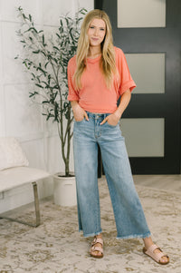 Growing Restless V-Neck Tee in Coral-Womens-Villari Chic, women's online fashion boutique in Severna, Maryland