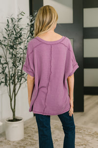 Growing Restless V-Neck Tee in Light Plum-Womens-Villari Chic, women's online fashion boutique in Severna, Maryland