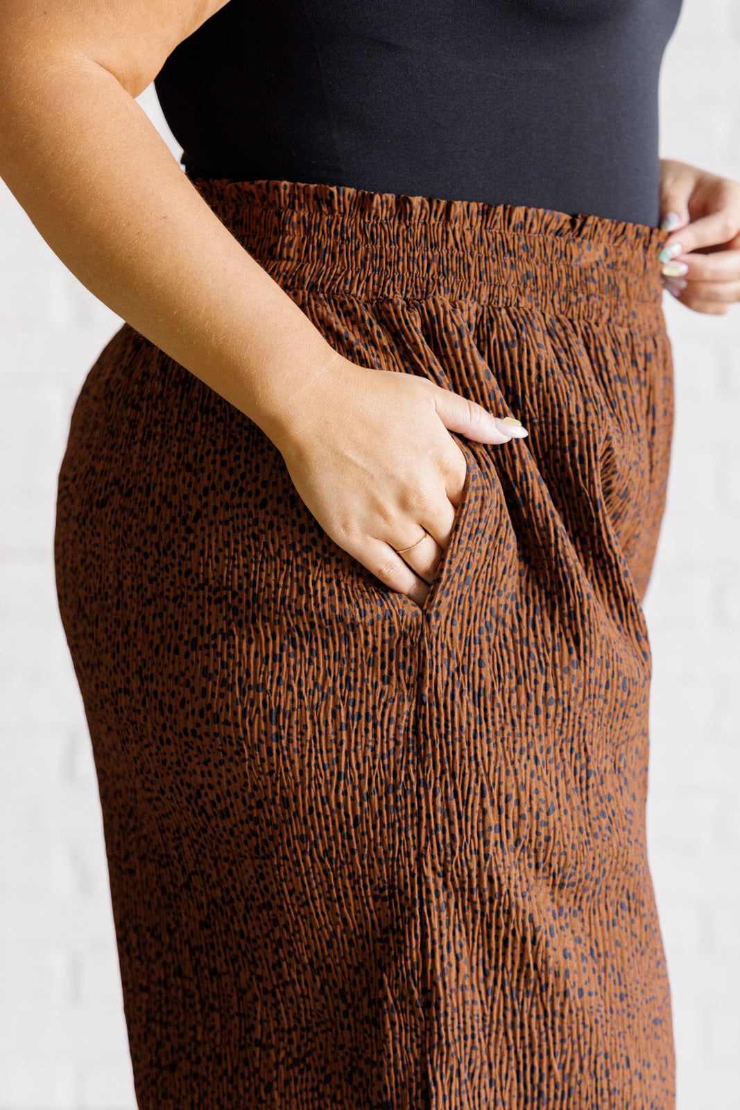 Harmony High Rise Wide Leg Pants in Brown-Bottoms-Villari Chic, women's online fashion boutique in Severna, Maryland