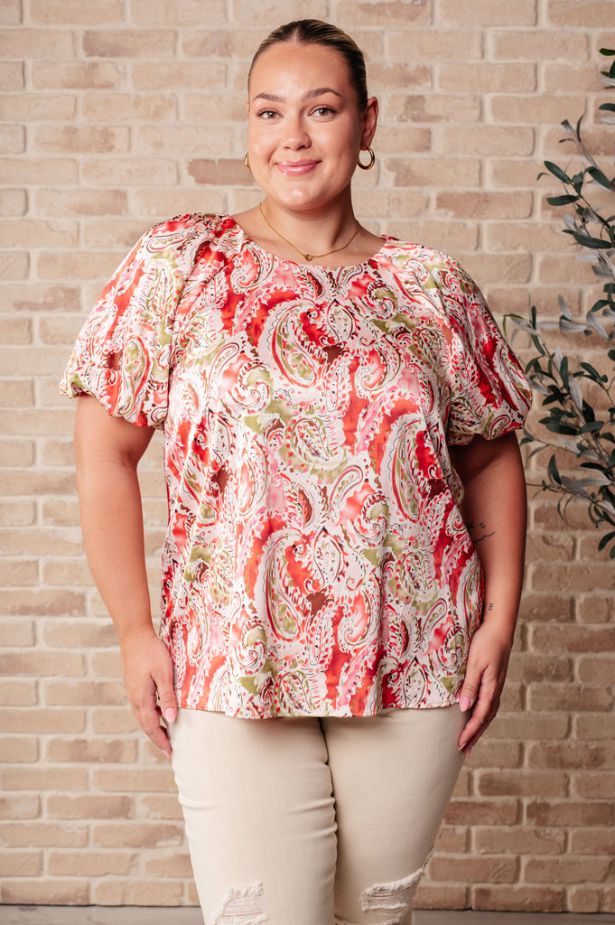 Hello, It's Me Paisley Blouse-Tops-Villari Chic, women's online fashion boutique in Severna, Maryland