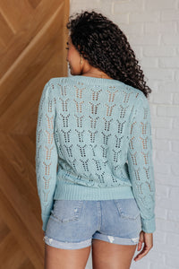 Hole In One Sheer Pointelle Knit Sweater-Tops-Villari Chic, women's online fashion boutique in Severna, Maryland