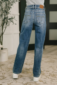 Judy Blue Holly Mid Rise Straight Jeans-Womens-Villari Chic, women's online fashion boutique in Severna, Maryland