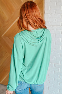 I Am the City Hooded Pullover in Mint-Tops-Villari Chic, women's online fashion boutique in Severna, Maryland