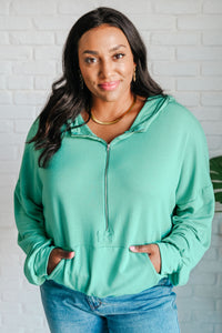 I Am the City Hooded Pullover in Mint-Tops-Villari Chic, women's online fashion boutique in Severna, Maryland