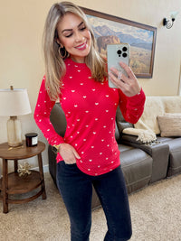 Blair Long Sleeve Top - Sweetheart Red-Tops-Villari Chic, women's online fashion boutique in Severna, Maryland
