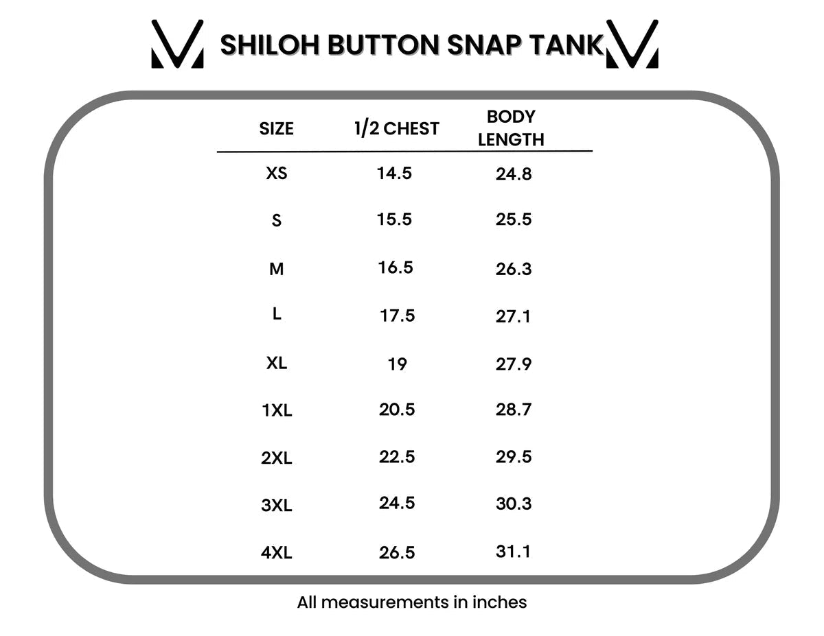 Shiloh Button Snap Tank - Ocean Blue-tanks-Villari Chic, women's online fashion boutique in Severna, Maryland