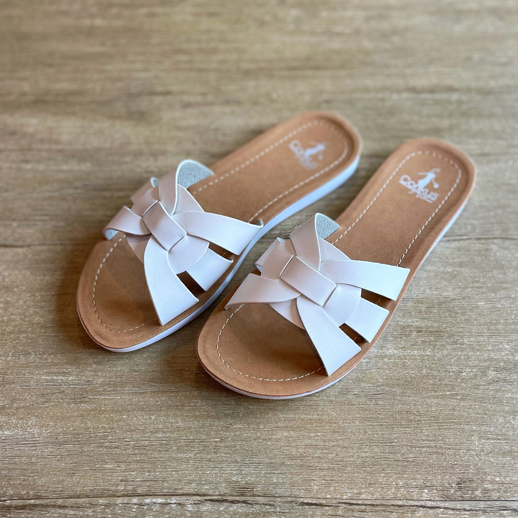 Corky's Rouge Sandal in White-Villari Chic, women's online fashion boutique in Severna, Maryland