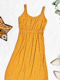 Reagan Ribbed Midi Dress - Pumpkin Floral-Dresses-Villari Chic, women's online fashion boutique in Severna, Maryland