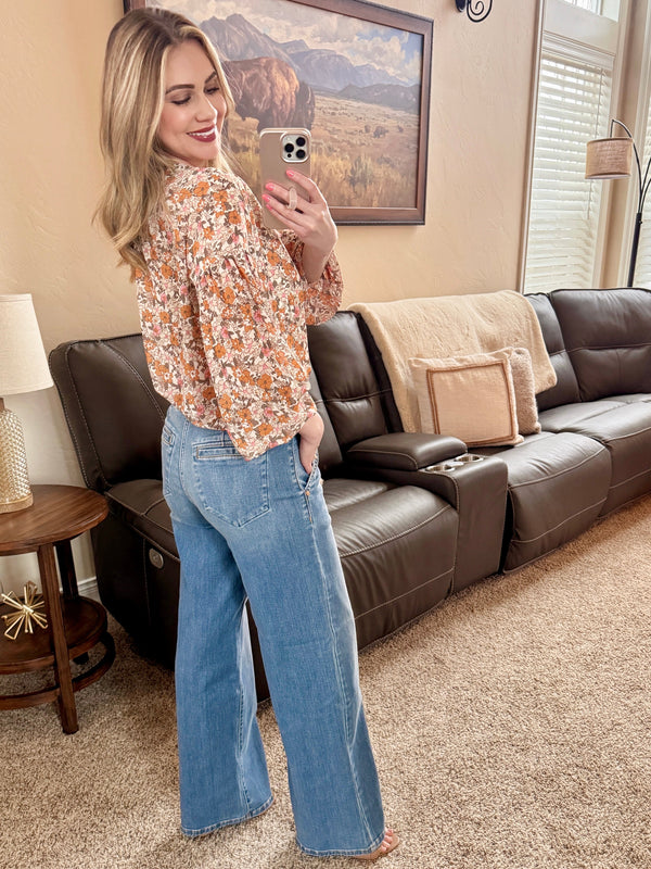 Judy Blue Trouser Style High Waist Jeans- 32" Inseam-Villari Chic, women's online fashion boutique in Severna, Maryland