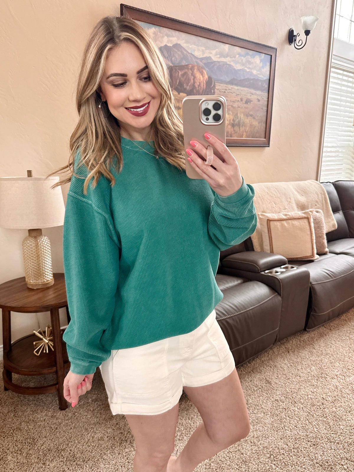 Judy Blue Weekender Shorts With Double Rolled Cuff in White-Villari Chic, women's online fashion boutique in Severna, Maryland
