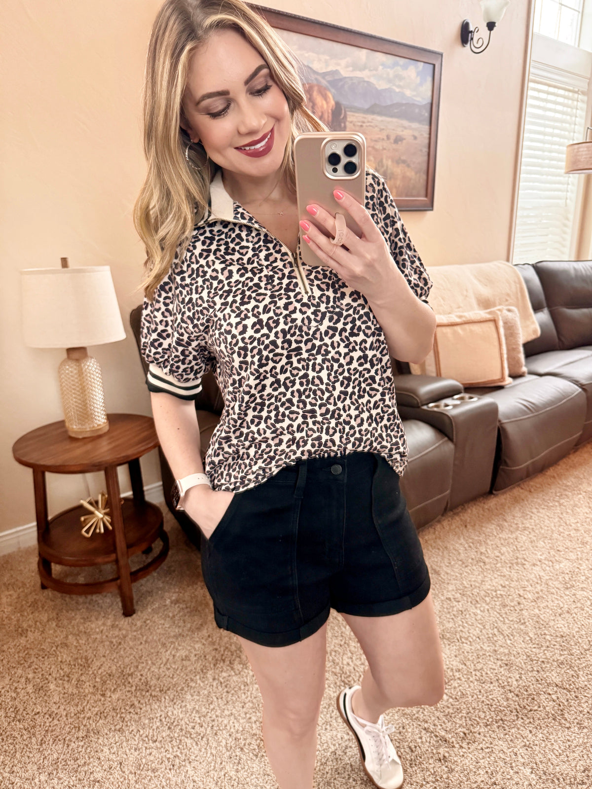 Judy Blue Weekender Shorts With Double Rolled Cuff in Black-Villari Chic, women's online fashion boutique in Severna, Maryland