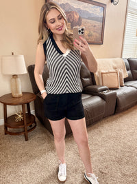 Judy Blue Weekender Shorts With Double Rolled Cuff in Black-Villari Chic, women's online fashion boutique in Severna, Maryland