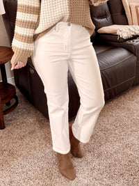 Judy Blue White Tummy Control Ankle Straight Jeans-Villari Chic, women's online fashion boutique in Severna, Maryland