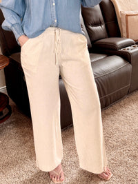 Natural Linen Pants-Villari Chic, women's online fashion boutique in Severna, Maryland