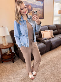 Laguna Comfort Set In Taupe-Villari Chic, women's online fashion boutique in Severna, Maryland