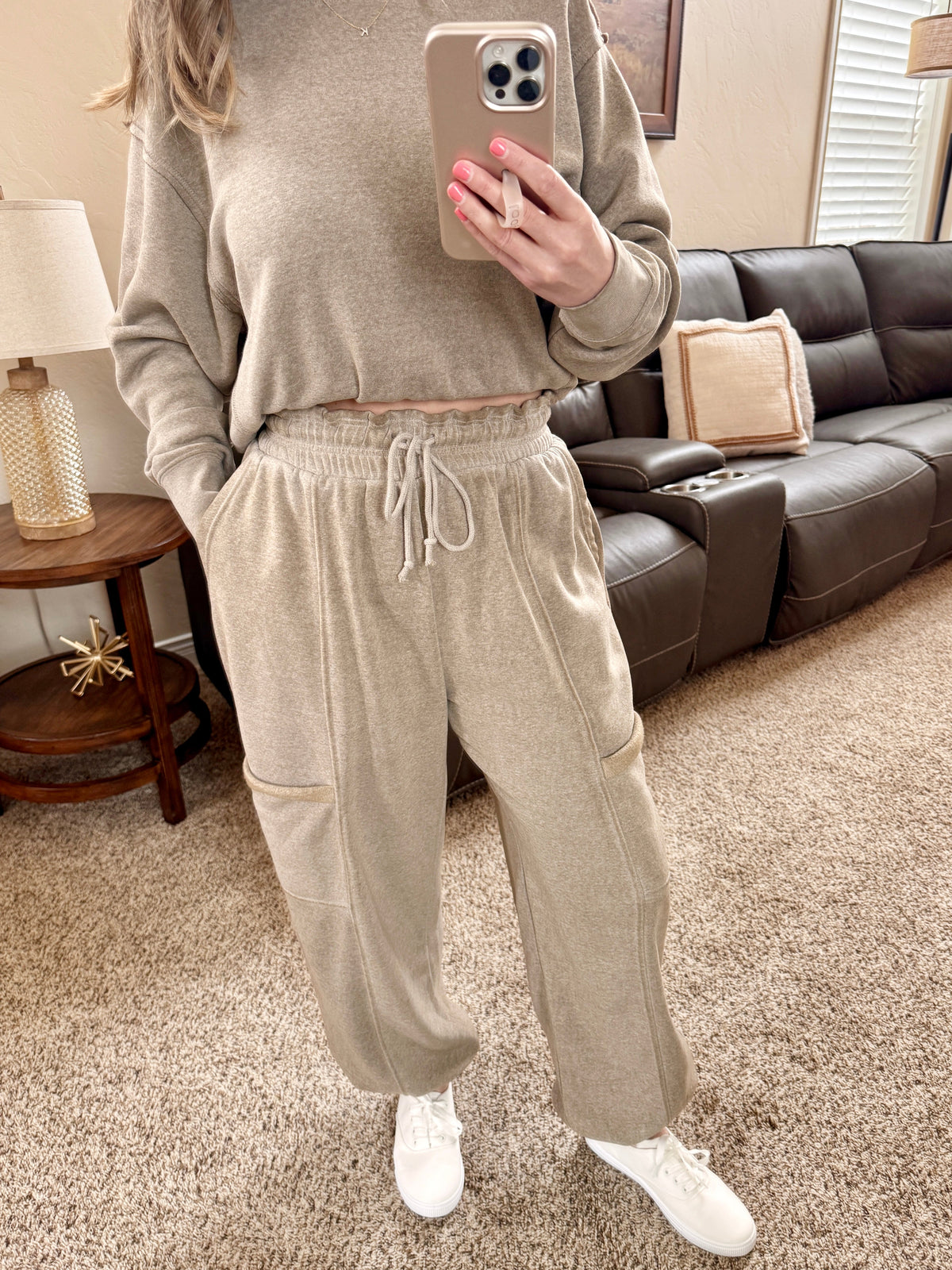 Cozy Mocha Jogger Set-Villari Chic, women's online fashion boutique in Severna, Maryland