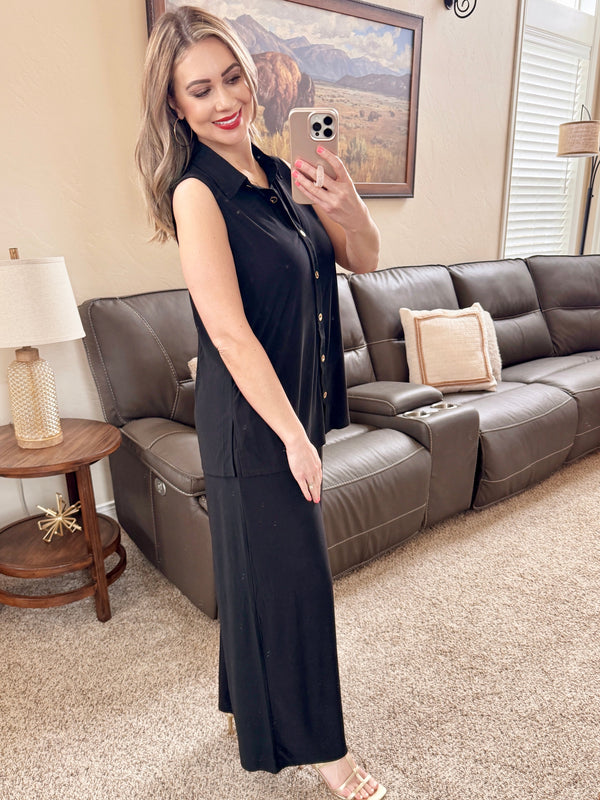 Resort Wear Set In Black-Villari Chic, women's online fashion boutique in Severna, Maryland