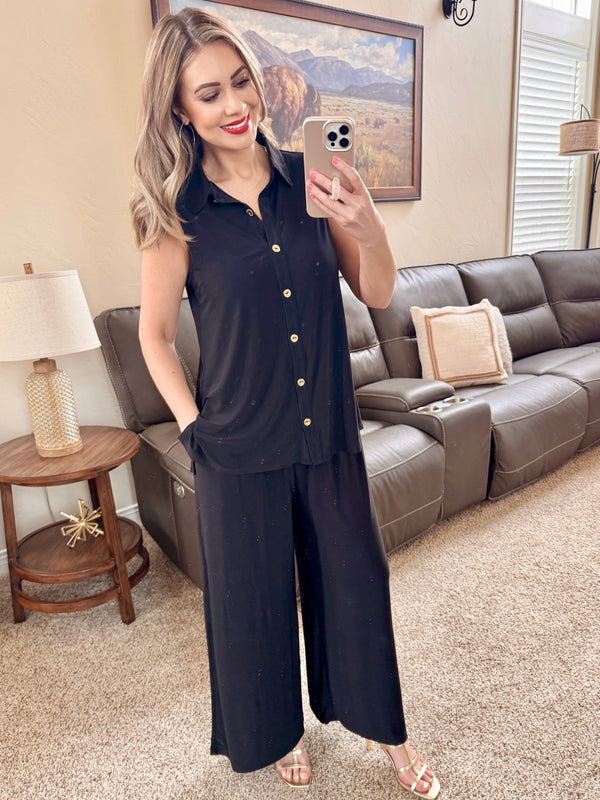 Resort Wear Set In Black-Villari Chic, women's online fashion boutique in Severna, Maryland