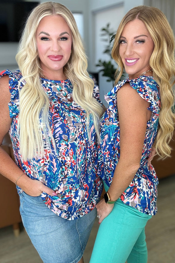 Do More Flutter Sleeve Top-Tops-Villari Chic, women's online fashion boutique in Severna, Maryland