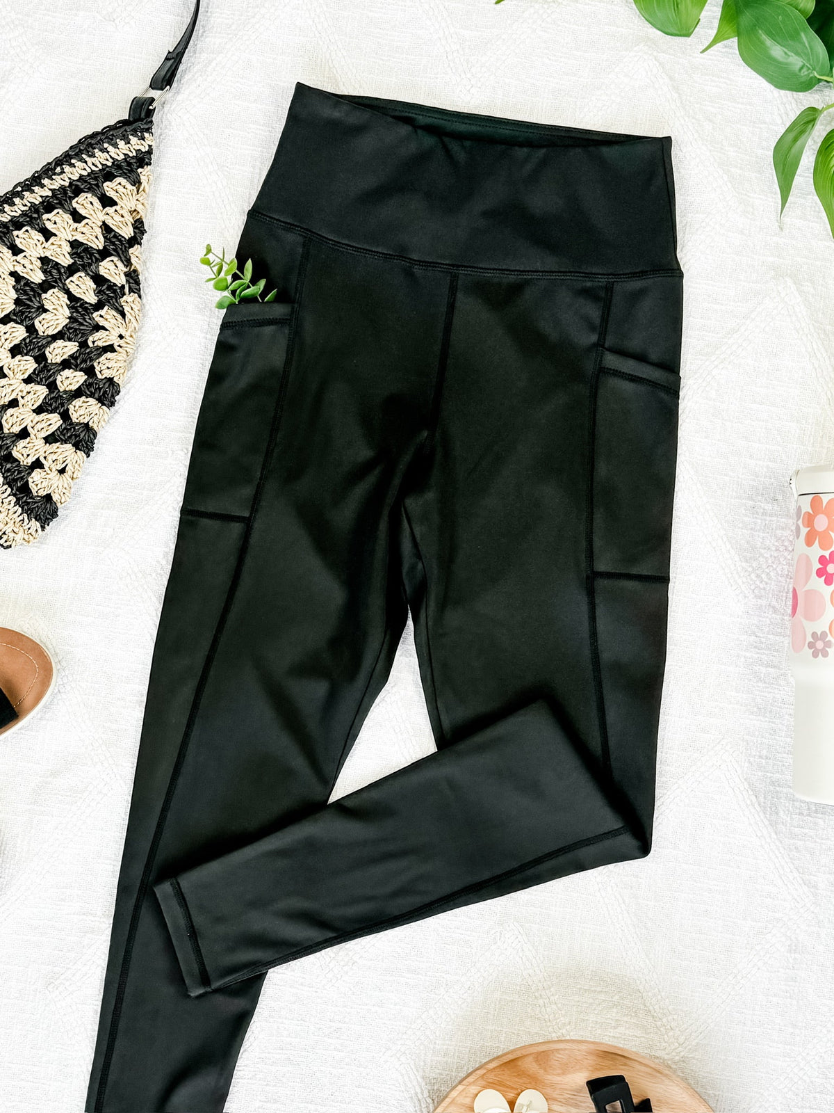 Athleisure Leggings - Black-Leggings-Villari Chic, women's online fashion boutique in Severna, Maryland