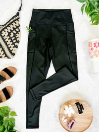 Athleisure Leggings - Black-Leggings-Villari Chic, women's online fashion boutique in Severna, Maryland