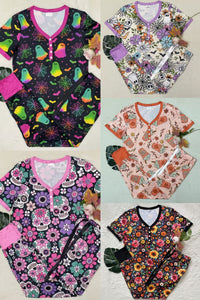PREORDER: Fall & Halloween Short-Sleeved Jogger PJ Set - 5 Patterns!-Villari Chic, women's online fashion boutique in Severna, Maryland