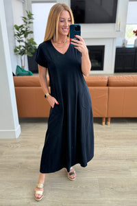 Modern Maritime Shift Maxi Dress in Black-Dresses-Villari Chic, women's online fashion boutique in Severna, Maryland