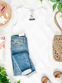 Ava Tank- White-tank-Villari Chic, women's online fashion boutique in Severna, Maryland