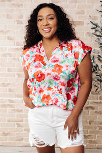 I Melt With You Collared Blouse-Tops-Villari Chic, women's online fashion boutique in Severna, Maryland