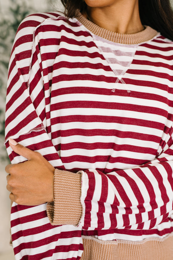 I've Just Seen a Face Contrast Pullover-Womens-Villari Chic, women's online fashion boutique in Severna, Maryland