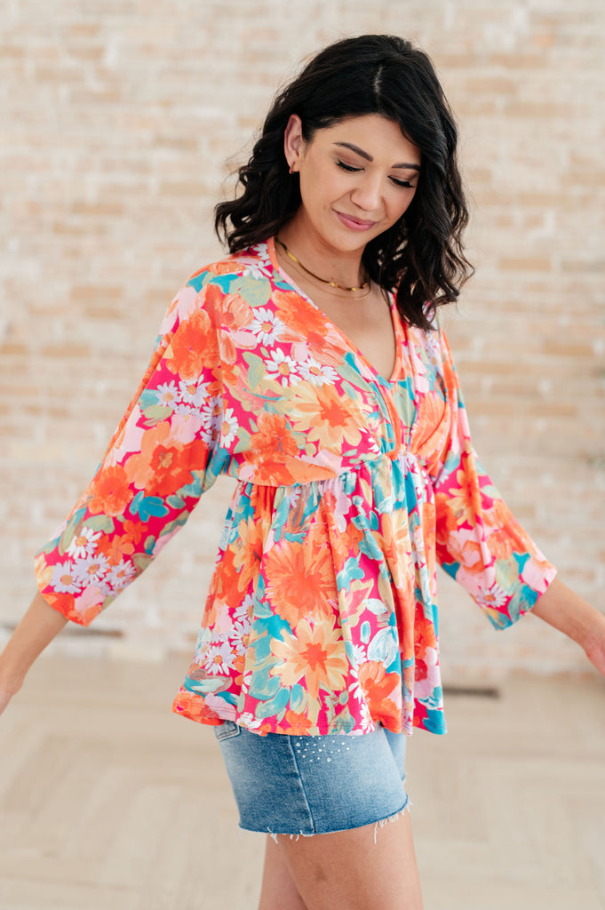 In Other Words, Hold My Hand V-Neck Blouse-Tops-Villari Chic, women's online fashion boutique in Severna, Maryland