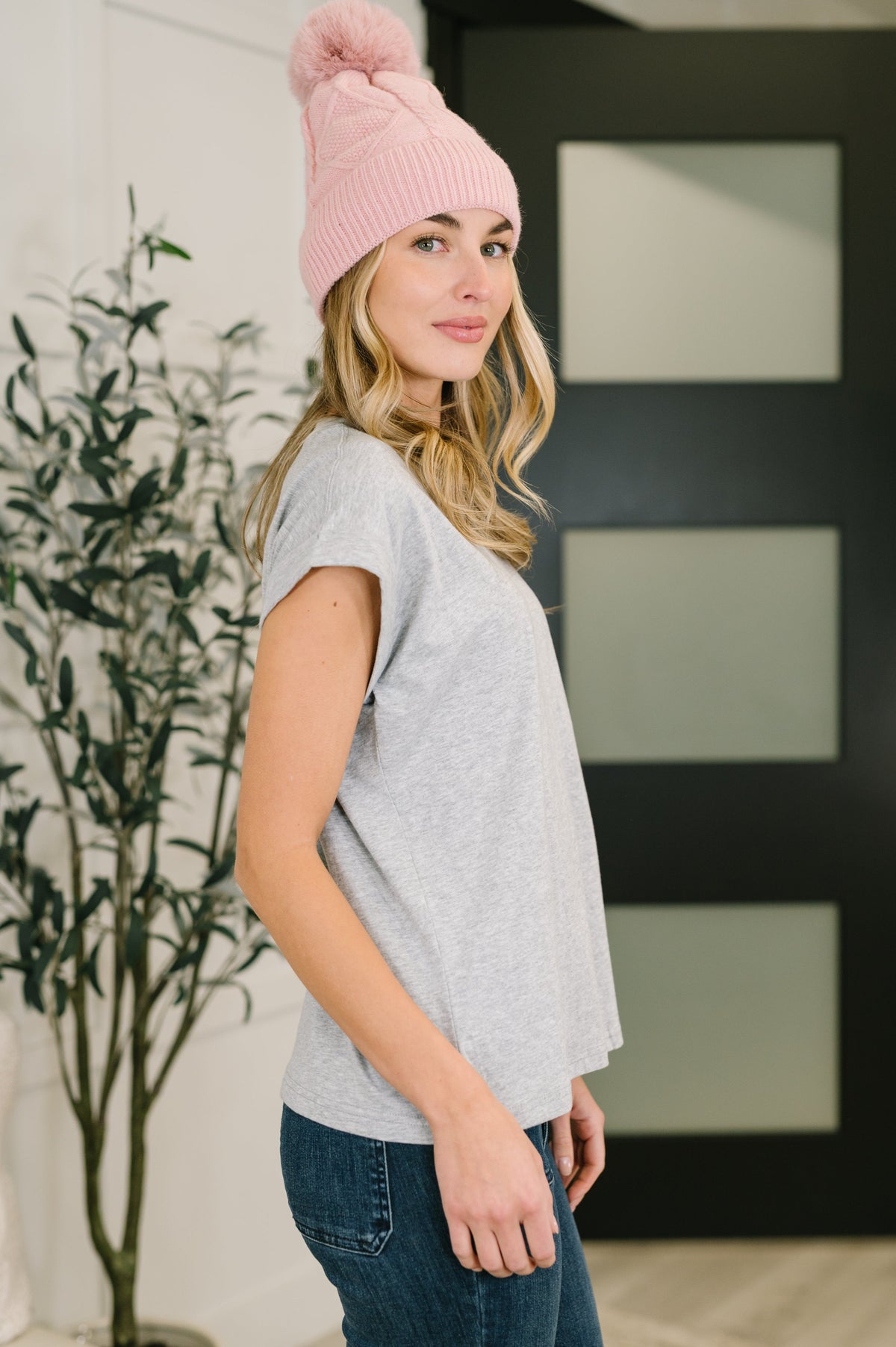 It Starts Here Basic Rolled Sleeve Tee in H Grey-Womens-Villari Chic, women's online fashion boutique in Severna, Maryland