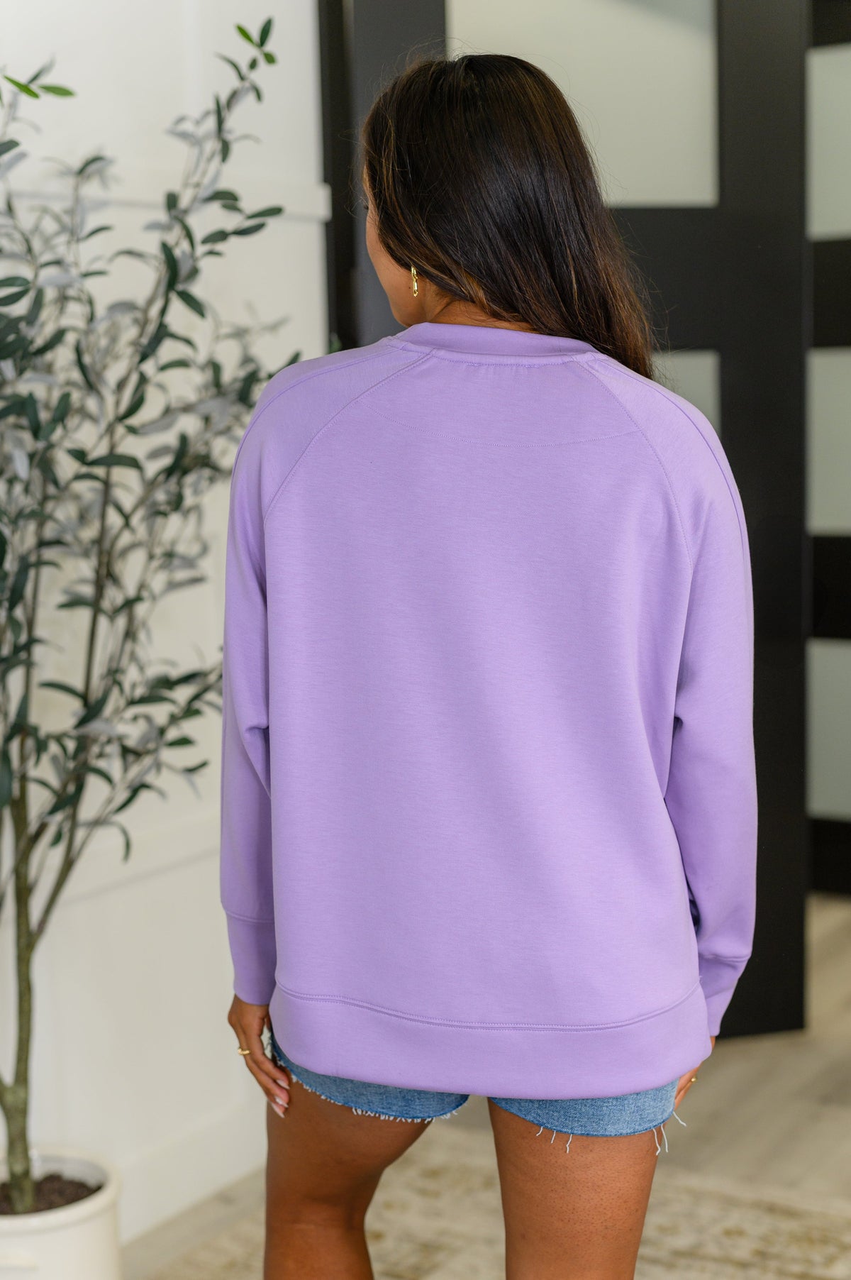 It's The Little Things Relaxed Scuba Pullover in Lavender-Womens-Villari Chic, women's online fashion boutique in Severna, Maryland