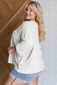 Ivory Thoughts Chenille Blouse-Tops-Villari Chic, women's online fashion boutique in Severna, Maryland