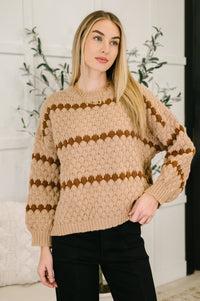 Ivy Lane Textured Sweater in Taupe-Womens-Villari Chic, women's online fashion boutique in Severna, Maryland