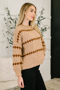 Ivy Lane Textured Sweater in Taupe-Womens-Villari Chic, women's online fashion boutique in Severna, Maryland