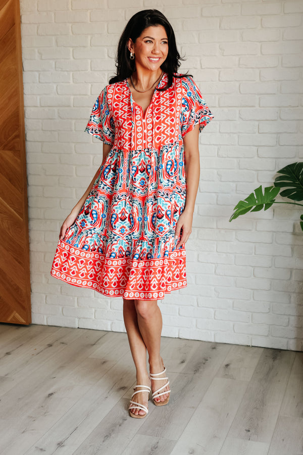 Journey On Mixed Print Dress-Dresses-Villari Chic, women's online fashion boutique in Severna, Maryland