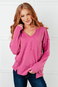 Kinda Sorta Ribbed Top in Magenta-Tops-Villari Chic, women's online fashion boutique in Severna, Maryland