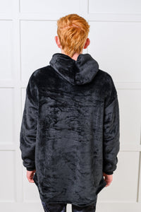 Kids Oversized Hoodie Blanket in Black-Layers-Villari Chic, women's online fashion boutique in Severna, Maryland