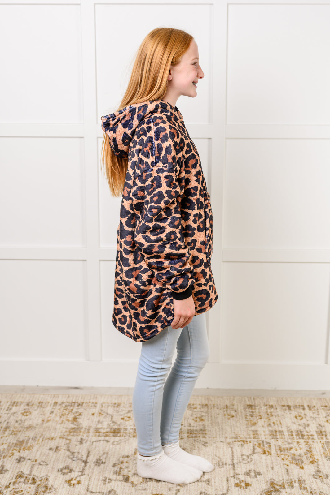 Kids Oversized Hoodie Blanket in Leopard-Layers-Villari Chic, women's online fashion boutique in Severna, Maryland