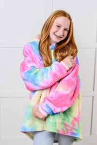 Kids Oversized Hoodie Blanket in Rainbow-Layers-Villari Chic, women's online fashion boutique in Severna, Maryland