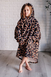 Kids Oversized Hoodie Blanket in Leopard-Layers-Villari Chic, women's online fashion boutique in Severna, Maryland